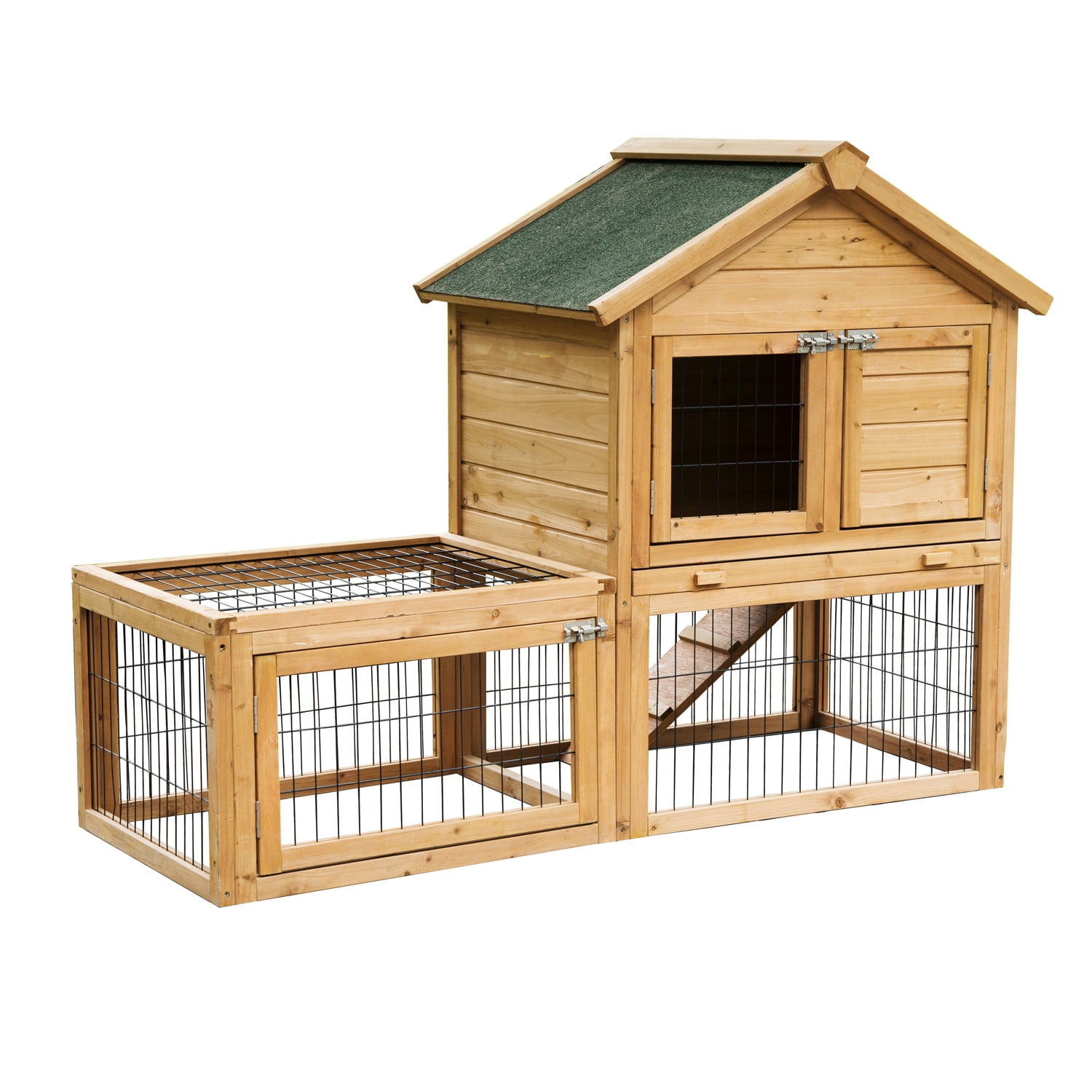 Pawhut 53" Backyard Wooden Chicken Coop Rabbit Playpen Hutch Pet House ... - 331DD3b0 1632 42b2 926e 196695ac5911 1.f735ebaDe8Da64472fccaDac3b14D023