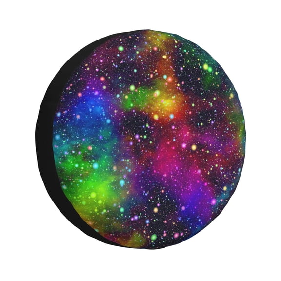 Rv Spare Tire Cover 14 inch - Bright Universe Tire Covers for Trailers, Adjustable Camper Spare Tire Cover