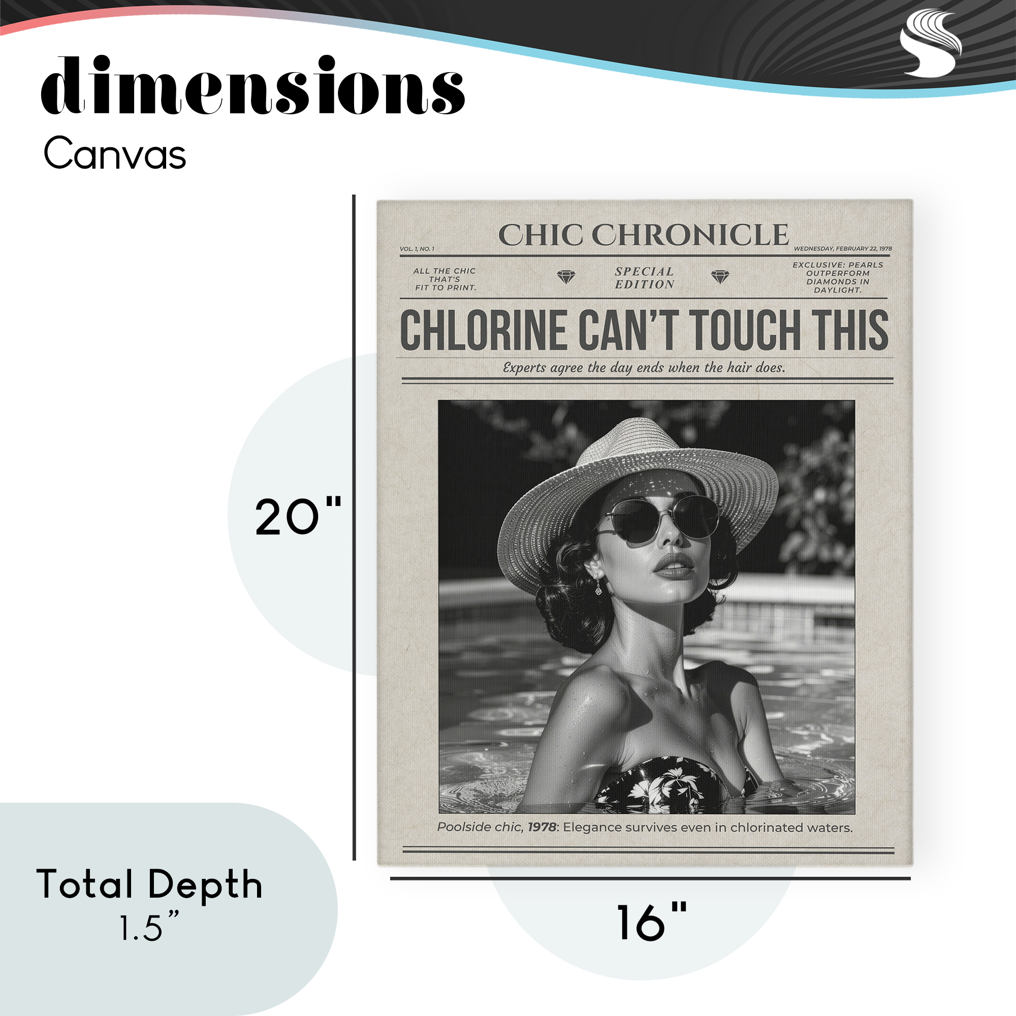 Chic Chronical Vintage Magazine Canvas Wall Art, design by A Barefoot Stylist