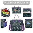thumbnail image 2 of Dinosaur Lover Large Insulated Lunch Bag – Waterproof Dual Compartment Cooler Tote with Cute Dino Print, Adjustable Strap for Office, School, or Outdoor, 2 of 7