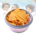 thumbnail image 2 of 3pcs Folding Bowl Outdoor Camping Tableware Sets Lunch Box Portable Salad Bowl with Lid, 2 of 6