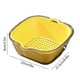 thumbnail image 3 of Cesta organizadora de cocina | Escurridor de plástico seguro para alimentos | Contenedor de almacenamiento multiusos | Fácil limpieza | Ahorro de espacio | Lavado de verduras | Amarillo | 1 Pieza, 3 of 7