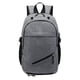 thumbnail image 1 of KAKOWELY Mochila de tela Oxford de gran capacidad con puerto USB, para baloncesto, fútbol, almacenamiento de red y hebilla (gris), 1 of 4