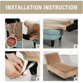 thumbnail image 5 of Luxury Velvet Chaise Lounge Slipcover – High-Stretch, Machine Washable Cover for Armless Chaises – Indoor Chaise Cover for Living Room, Sofa, Bedroom (Taupe), 5 of 12