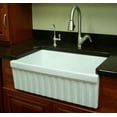 thumbnail image 4 of Farmhaus Fireclay Quatro Alcove Reversible Sink with a Fluted Front Apron and Decorative 2 1/2" Lip on One Side and 2" Lip on the Opposite Side, 4 of 6