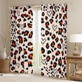 thumbnail image 2 of jejeloiu Chic Cheetah Pattern Black Out Curtains,Wild Animal Curtains Pack of 2 (42x63 Each),Orange Black Bedroom Curtains For Girl Teens,Breathable Home Decor, 2 of 6