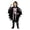 F229-Black, variant on FYDUU Skeleton Poncho Hooded Cape for Kids, Halloween Poncho for Boys Girls Holiday Party Top Wear for Dress Up Clothes Capes 4-12 Years