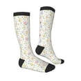 thumbnail image 3 of Daiia Sports Socks Flower Rabbit Printed Novelty Crew Socks for Men Women Knee High Socks Cotton Socks Soft & Breathable Support Unisex Socks, 3 of 9