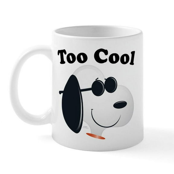 CafePress - Peanuts Emoji Snoopy Cool - 11 oz Ceramic Mug - Novelty Coffee Tea Cup