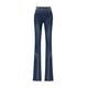 thumbnail image 3 of Pantalones de mezclilla para mujer Sunnimix elásticos acampanados de longitud completa Azul oscuro 31, 3 of 8