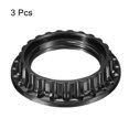 thumbnail image 3 of Uxcell E26 Light Socket Rings, 3 Pack Lamp Shade Holder Adapter Ring for Light Fixtures, Black, 3 of 5