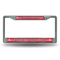 Houston Basketball Rockets Standard Size Chrome License Plate Frame - It Sparkles! - Let's Go!