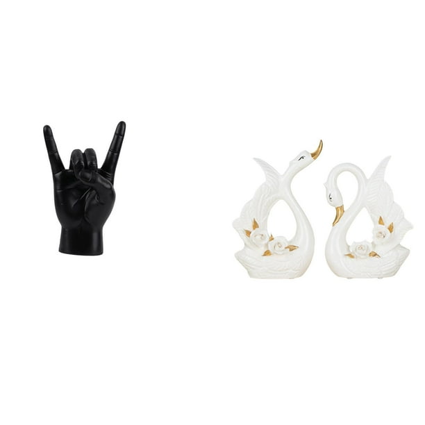 Elegante Escultura De Cisne Con Gesto De Mano, Estatua Creativa De Cerámica Con Forma De Animal Para Apartamento, Dormitorio, Restaurante, Estantería, Armario, Decoración De Escritorio.