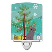 Korat Cat Merry Christmas Tree Ceramic Night Light