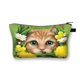 thumbnail image 1 of Estuche de cosméticos con estampado de gato para mujer, bolsas de maquillaje, bolsas de cosméticos de gatito de dibujos animados, bolsa de almacenamiento para niñas, Gato divertido, Cosplay, Mona Lisa Fivean unisex, 1 of 2