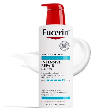 Eucerin Intensive Repair Body Lotion for Very Dry, Flaky Skin with Alpha Hydroxy, 16.9 fl oz