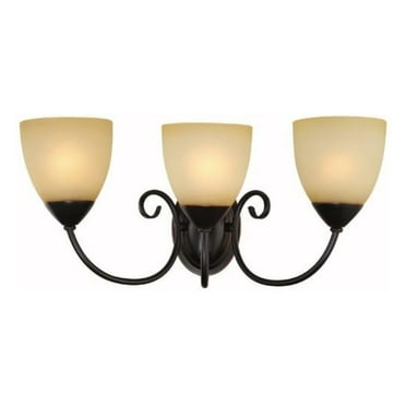 Berkshire Series 3 Light Oil Rubbed Bronze 20-1/4 Inch by 8-3/4 Inch Bath / Wall Lighting Fixture : 16-8397