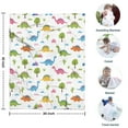 thumbnail image 4 of Colorful Dinosaurs Trees Mountains Pattern Blanket,Comfortable Soft Lamb Wool Throw Blanket,All Season,Warm Lightweight Blankets for Sofa Bed Couch Living Room Chair,30"x40", 4 of 4
