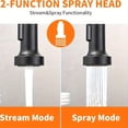 thumbnail image 3 of Brushed Nickel Stainless Steel Kitchen Faucet with Pull-Down Sprayer, Single Handle, Fits 1/3-Hole Installation, Dual Function, for Farmhouse, RV, Camper, Laundry & Utility Sink, 3 of 13