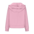 thumbnail image 3 of CHGBMOK Hoodies for Women Half Zip Up Cropped Sweatshirts Jackets Casual Gym Tops Fall Outfit Winter Clothes with Thumb Hole, 3 of 8
