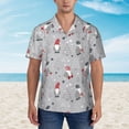 thumbnail image 2 of Fuzoiu Santa with Gifts Print Hawaiian Shirt for Men, Summer Beach Casual Short Sleeve Button Down Shirts, Men’s Beach Summer Shirts with Pocket,3X-Large, 2 of 7