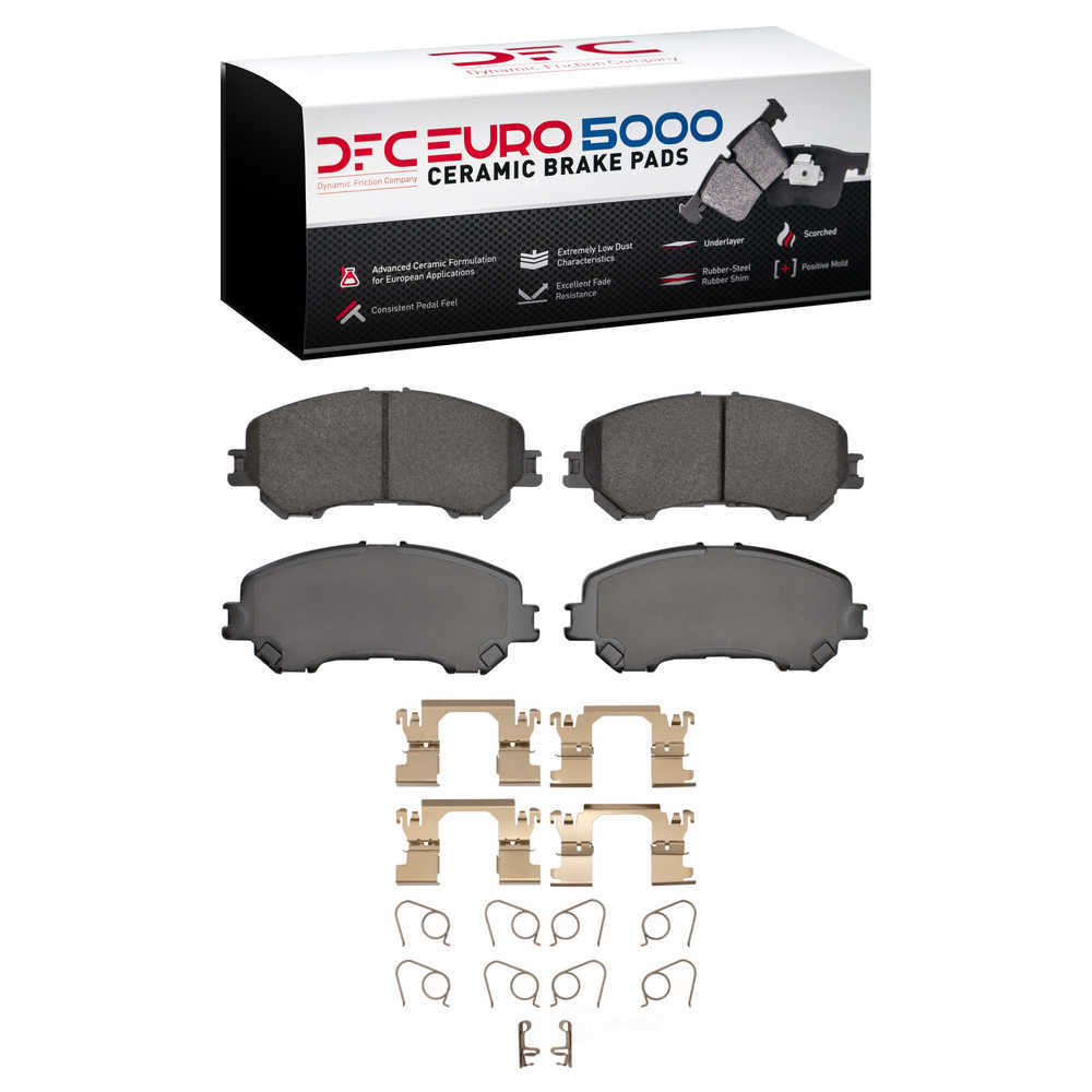 Dynamic Friction Company 1600-1737-01 DFC EURO 5000 Ceramic Brake Pads and Hardware Kit