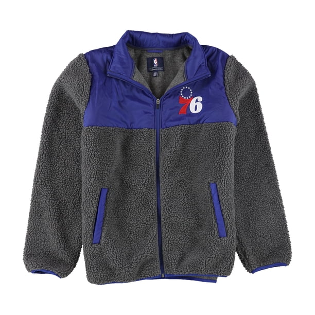 G-III Sports - Chaqueta de forro polar para hombre Philadelphia 76ers, gris, grande