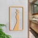 thumbnail image 4 of Letrero de baño para colgar en la pared, decoración autoadhesiva, calcomanía de baño para Bar, hogar, cafetería, puerta pública o pared comercial Mujer BLESIY  Signo de baño, 4 of 7