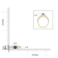 thumbnail image 5 of ANGARA Natural Vintage Inspired Round Sapphire & Diamond Three Stone Ring in 14K Yellow Gold for Women (Size-5mm) | September Birthstone, Anniversary, Jewelry Gift for Women | Natural Sapphire Ring, 5 of 9