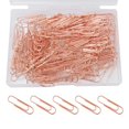 thumbnail image 1 of 200 clips de papel de oro rosa, clips de papel de metal de 28 mm con caja de plástico, clips de papel de tamaño mediano para oficina, escuela, hogar Sincero Hogar, 1 of 5