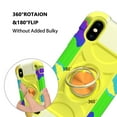 thumbnail image 4 of Dteck iPhone XS 5.8-inch Case ,Shock-Proof Cover Compatible with Magnetic Car Mount Kickstand,Hybrid Rubber Rugged Protective PC Back Phone Case for Apple iPhone X 5.8",Yellow, 4 of 8