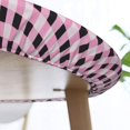 thumbnail image 6 of Round Fitted Tablecloth 44 Inch, Pink Buffalo Plaid Round Fitted Tablecloth Fitted Tablecloth Waterproof Resistant Durable Table Cloth Cover Kitchen Tablecover for Dining, Party, Buffet, Wedding, 6 of 8
