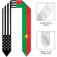 thumbnail image 2 of Burkina Faso Mix United States Black American Flag Graduation Stole Shawl Sash Scraf Gift For Abroad Student International Study, 2 of 6