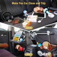 thumbnail image 2 of 1 organizador de asiento de coche negro, protector de respaldo de asiento de coche, alfombrillas impermeables con mesa de comedor, múltiples bolsillos para almacenamiento de coche, 2 of 4