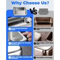 thumbnail image 3 of WantJoin Steam Table Hotel Pans with Lid 1/1 Full Size 4 Inch Deep 4 Pack Stainless Steel Metal Tray Sets Food Storage Container Restaurant Chafing Dishes Commercial Buffet Warmer Catering Supplies, 3 of 5