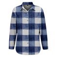 thumbnail image 5 of QASIEATN Womens and Girls Long Sleeve Flannel Shirt Casual Button Down Plaid Shirts 3 Months Adult 2XL, 5 of 7