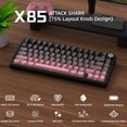 thumbnail image 3 of ATTACK SHARK X85 Wireless Mechanical Keyboard 75% Gasket-mounted Bluetooth 5.1/2.4G Wireless & Type-C Wired Mechanical Keyboard, 3 of 10