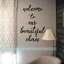 Wall Decals Decorative Words Home Decor Family Quote Welcome to our Beautiful Chaos 23x16-Inch Black