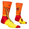 thumbnail image 3 of Cool Socks Flamin' Hot Cheetos Crew Socks Snack Food Chip Novelty Socks Size Large for Men & Women, 3 of 5