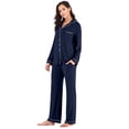 thumbnail image 4 of Pyjamas pour Femmes, Ensemble de Pyjama Doux pour Femmes, Pyjamas à Manches Longues en Modal pour Femmes, Vêtements de Nuit Boutonnés, 4 of 6