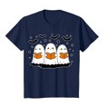 thumbnail image 7 of enyan Halloween Shirts Halloween Shirts for Women 2025 Cute Ghost Shirt Fall Pumpkin Tshirt Crew Neck Graphic Tees Casual Short Sleeve Tops Dark Blue,M, 7 of 7