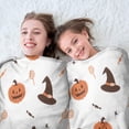 thumbnail image 5 of Halloween Pumpkins Witch Hats and Bats Round Blanket,Comfortable Soft Flannel Throw Blanket,All Season,Warm Lightweight Blankets for Sofa Bed Couch Living Room Chair 60"x60", 5 of 5