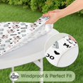 thumbnail image 5 of White Cow Moo Milk Pattern Round Fitted Tablecloth with Elastic Edge,Dining Table Cover Waterproof,Outdoor Round Tablecloth for Camping,Dining,Indoor and Outdoor, 5 of 7