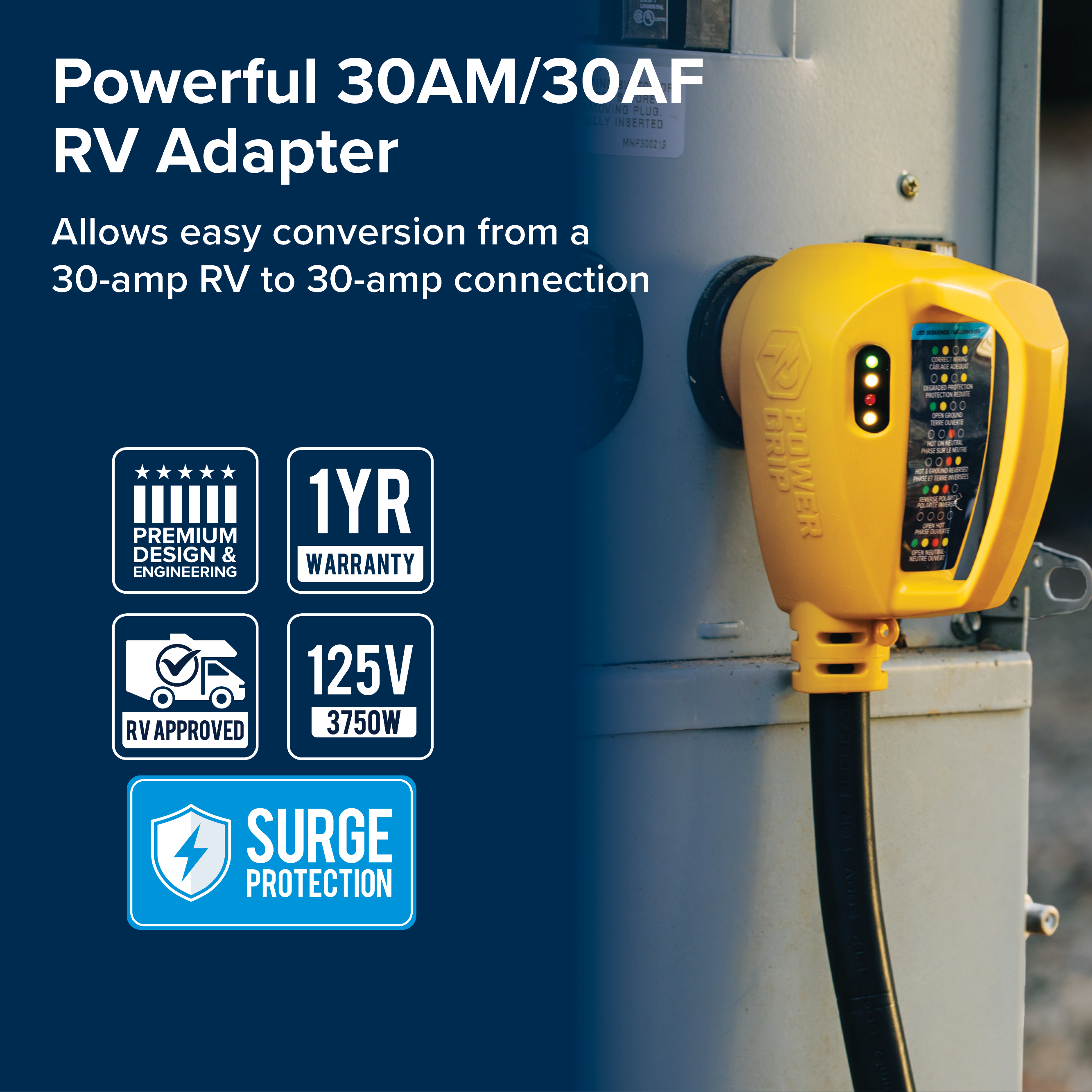 Power Grip RV 30A Surge Protector