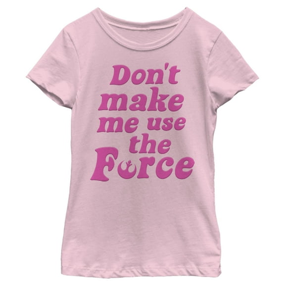 Girl's Star Wars Don't Make Me Use the Force Graphic Tee Light Pink Medium