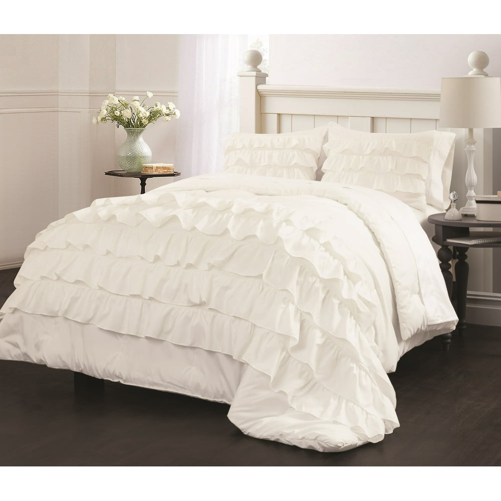 Latitude Ruby Ruffle Bedding Comforter Set - Walmart.com - Walmart.com