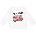thumbnail image 2 of Inktastic I'm 4 Fire Truck 4th Birthday Toddler Sweatshirt, 2 of 4