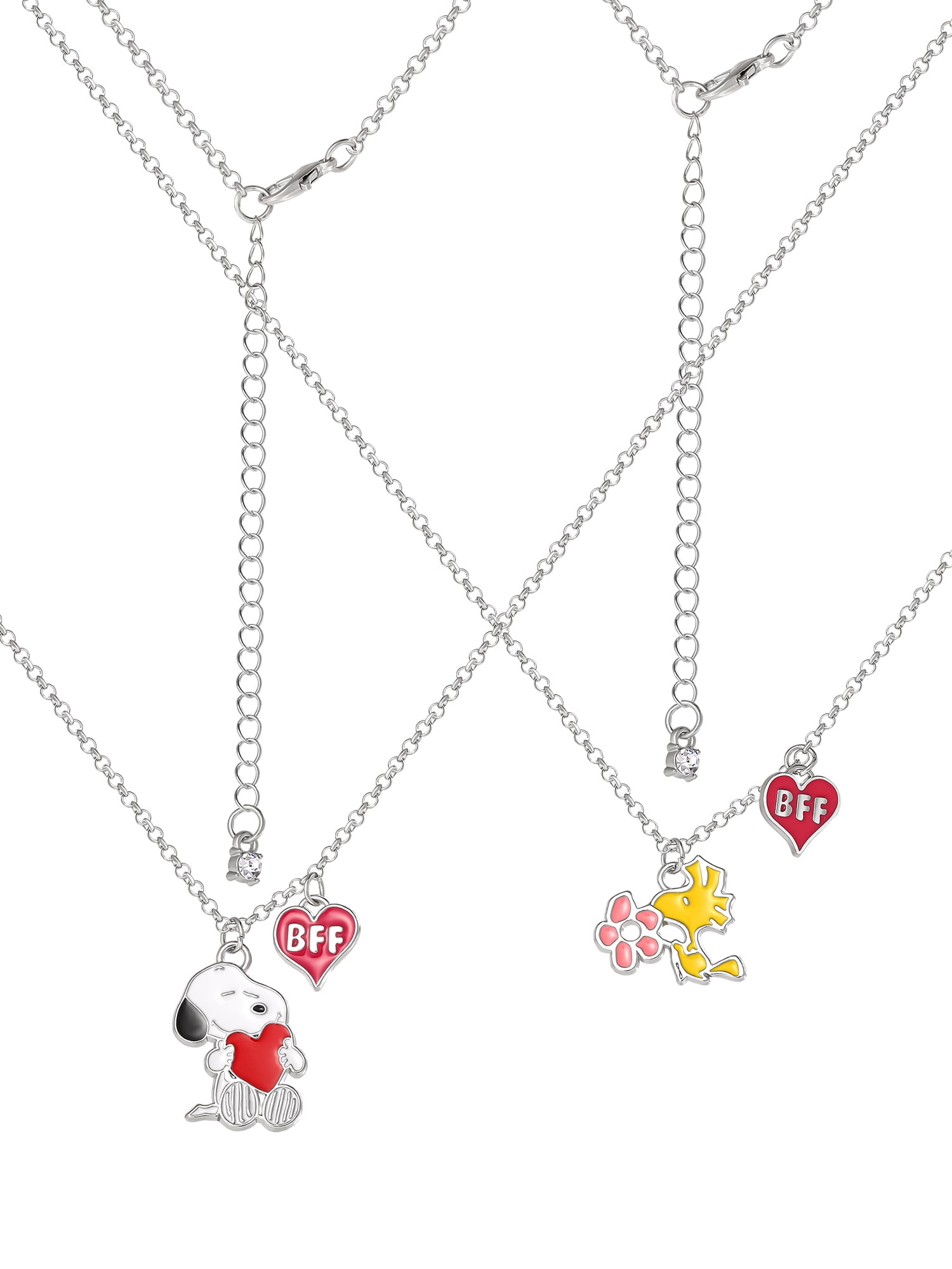 Peanuts Snoopy & Woodstock Best Friends Split Pendant Necklace Set