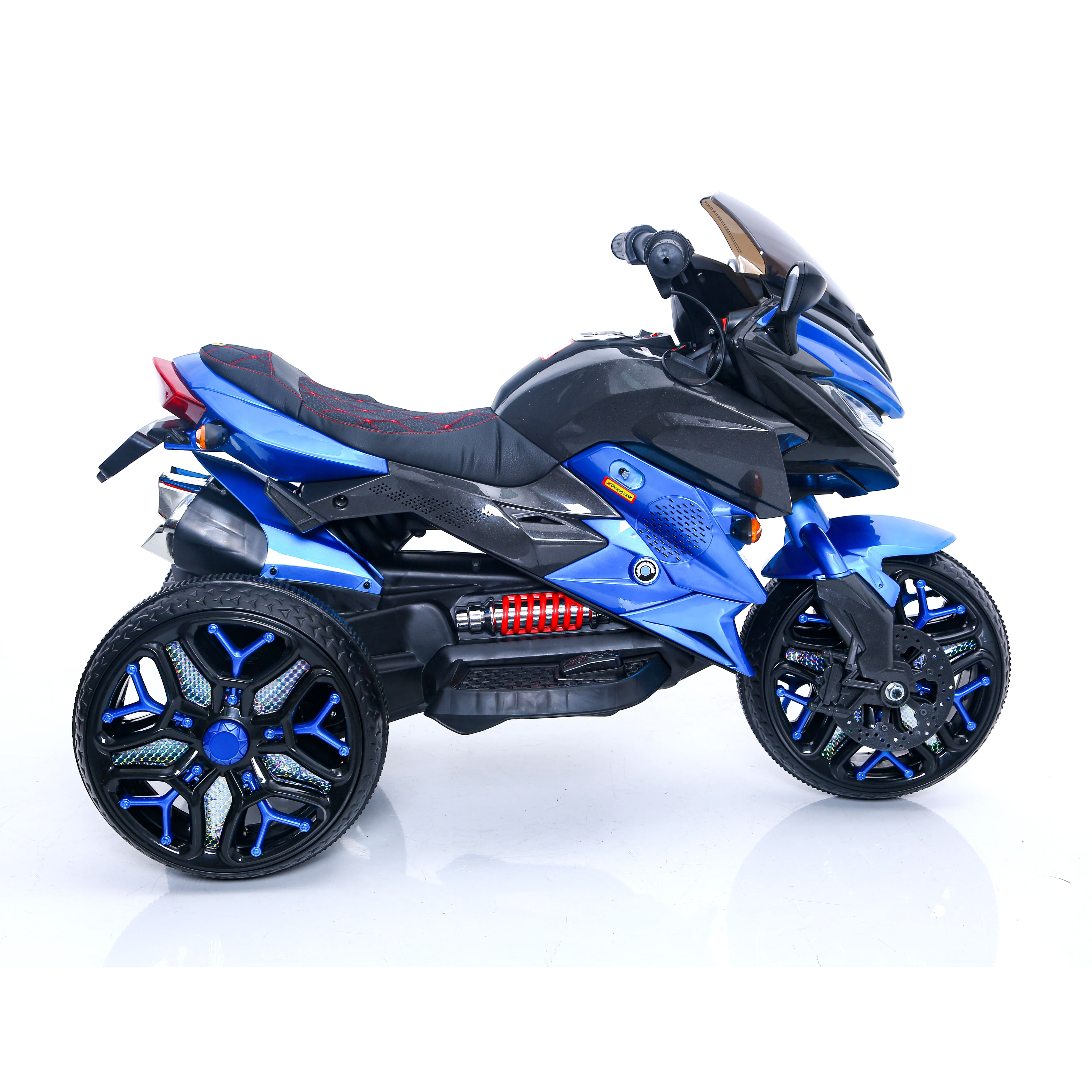 TAMCO Motorcycle 12V Battery Powered Ride-On Toy with LED Lights, Music, for Kids 3-6 Years, Blue, 1-Pack