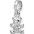 thumbnail image 5 of Sterling Silver Polished 3D Mini Bear Pendant - Jbsp, 5 of 5